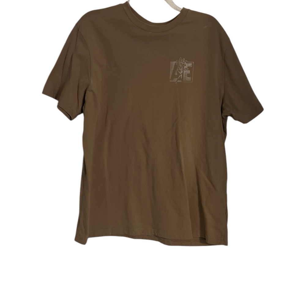 AMERICAN EAGLE STANDARD FIT MENS TEE — TAN